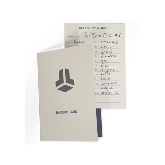 Bitcoin Backup Cards
