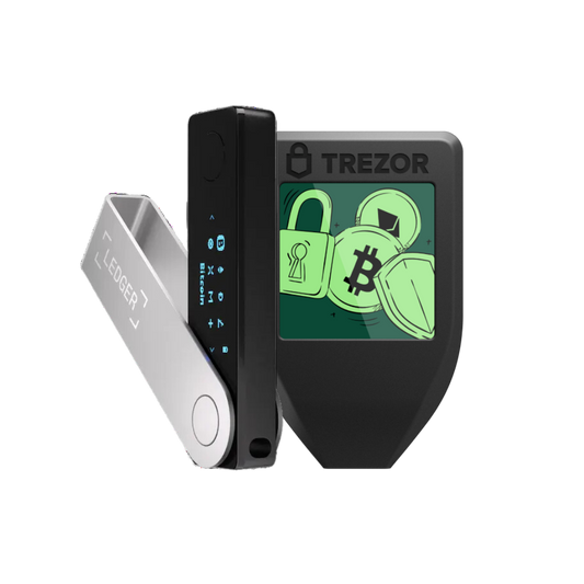 Ledger Nano X + Trezor Model T Premium Backup Pack