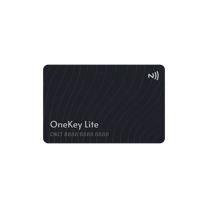 OneKey Lite Recovery Phrase Backup Card