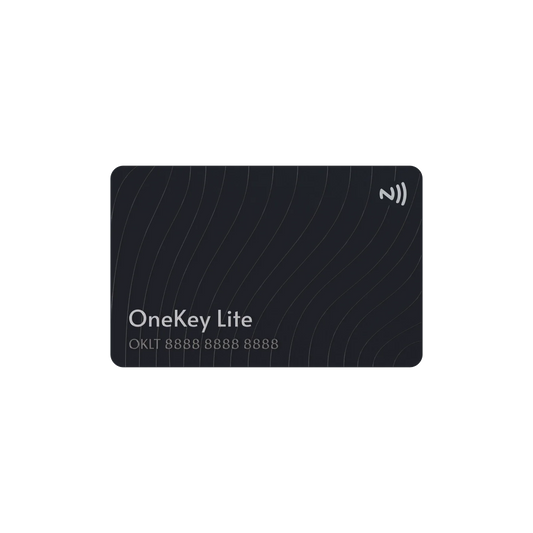 OneKey Lite Recovery Phrase Backup Card